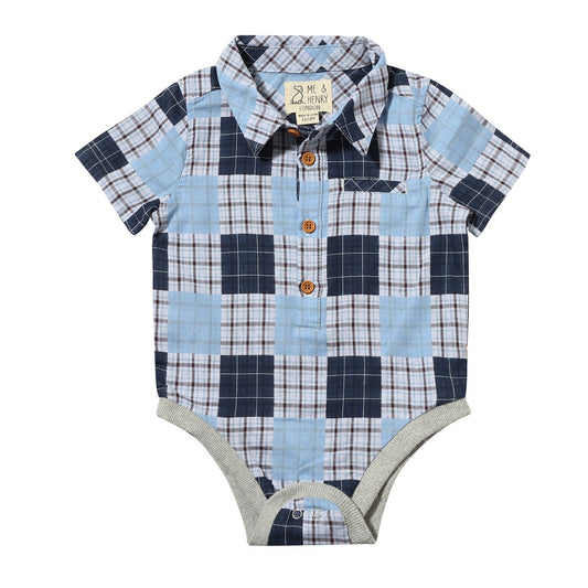 Helford Onesie | Navy Plaid