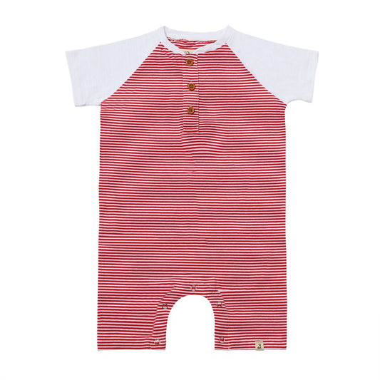 Afloat Romper | Red Stripe