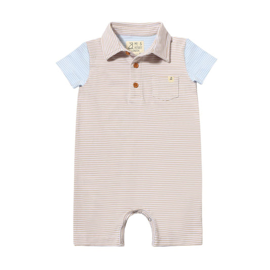 Saltish Polo Romper | Beige