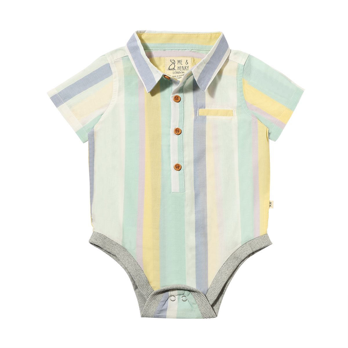 Helford Onesie | Blue/Yellow Stripe