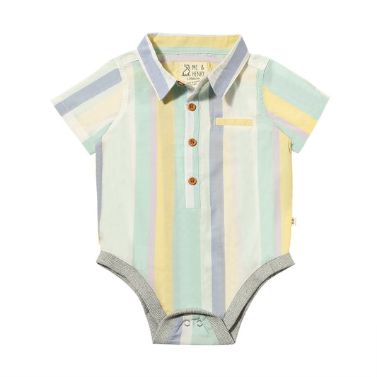 Helford Onesie | Blue/Yellow Stripe