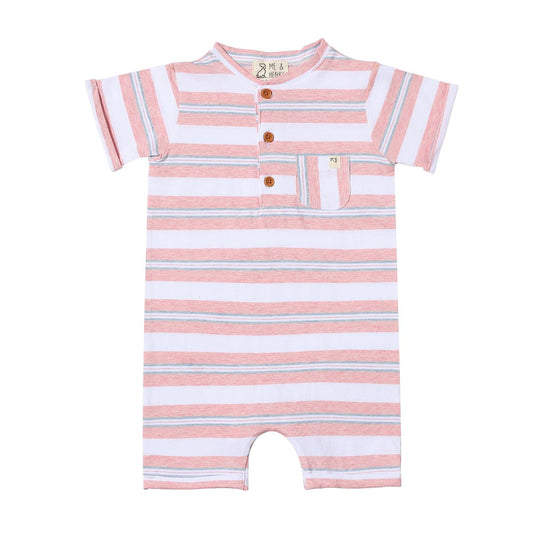 Camborn Romper | Red Stripe