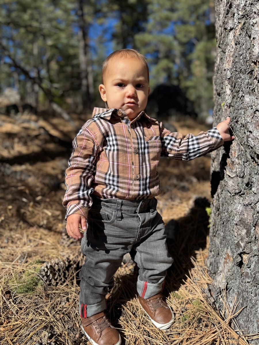 Jasper Onesie | Brown Plaid