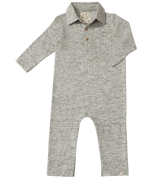 Kingston Polo Romper | Heathered Grey