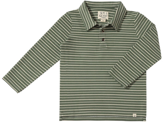 Spencer Polo | Forest/Cream