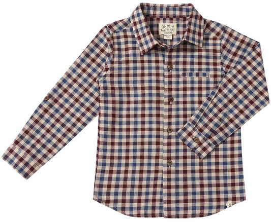 Atwood Woven Shirt | Blue/Burgundy/Cream Plaid