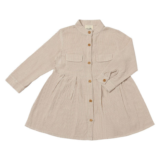 Hannah Dress | Oatmeal Stripe
