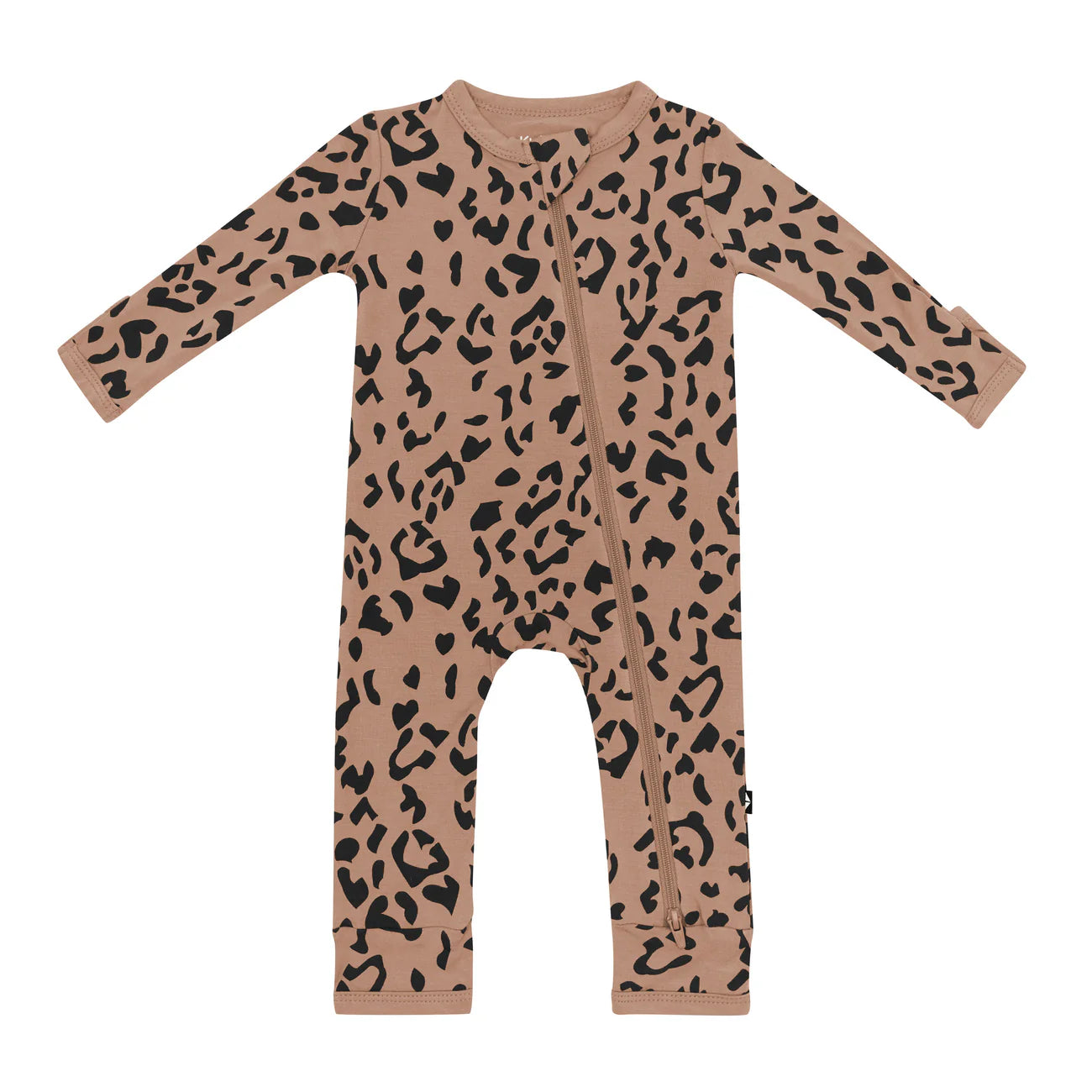 Zip Romper | Latte Leopard