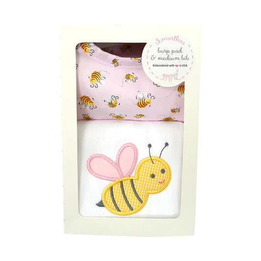Bib and Burp Cloth Box Set | Bee