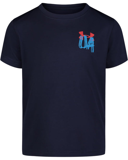 Brushy Wordmark Shirt | Navy