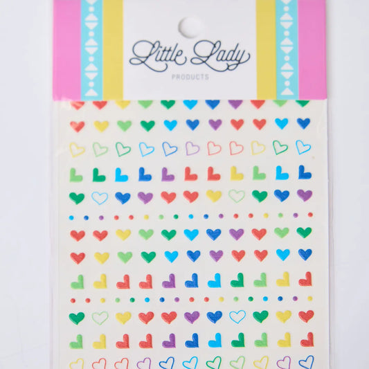 Nail Stickers | Rainbow Hearts