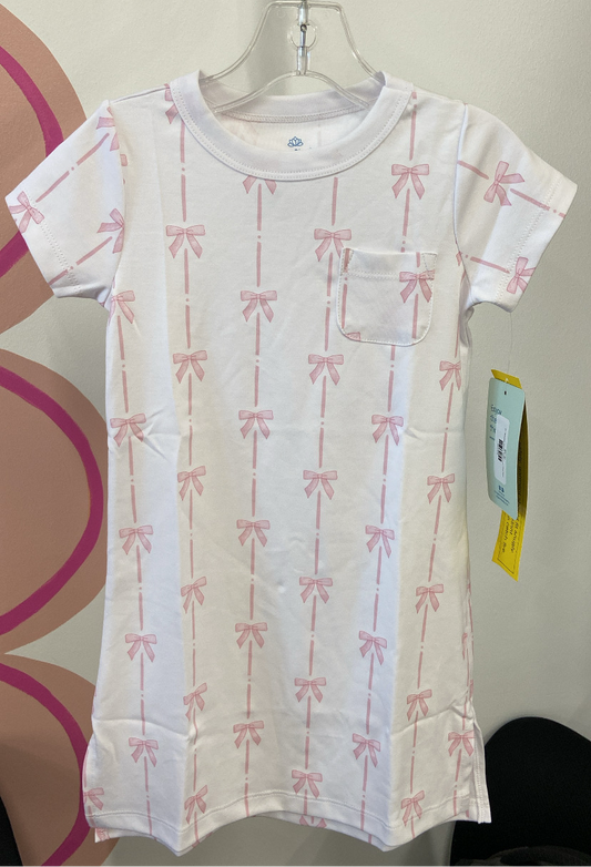 Amelias Classic Nightdress | Pink Bow