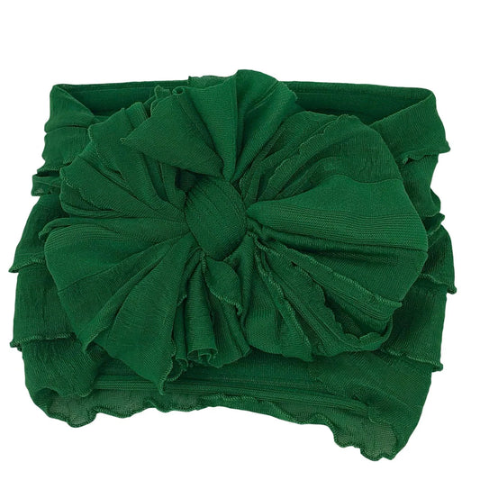 Ruffle Headwrap | Christmas Green