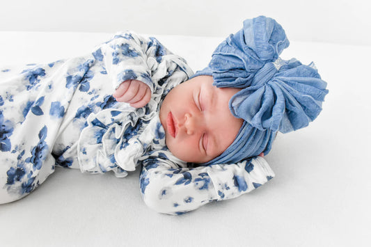 Ruffle Headwrap | Denim