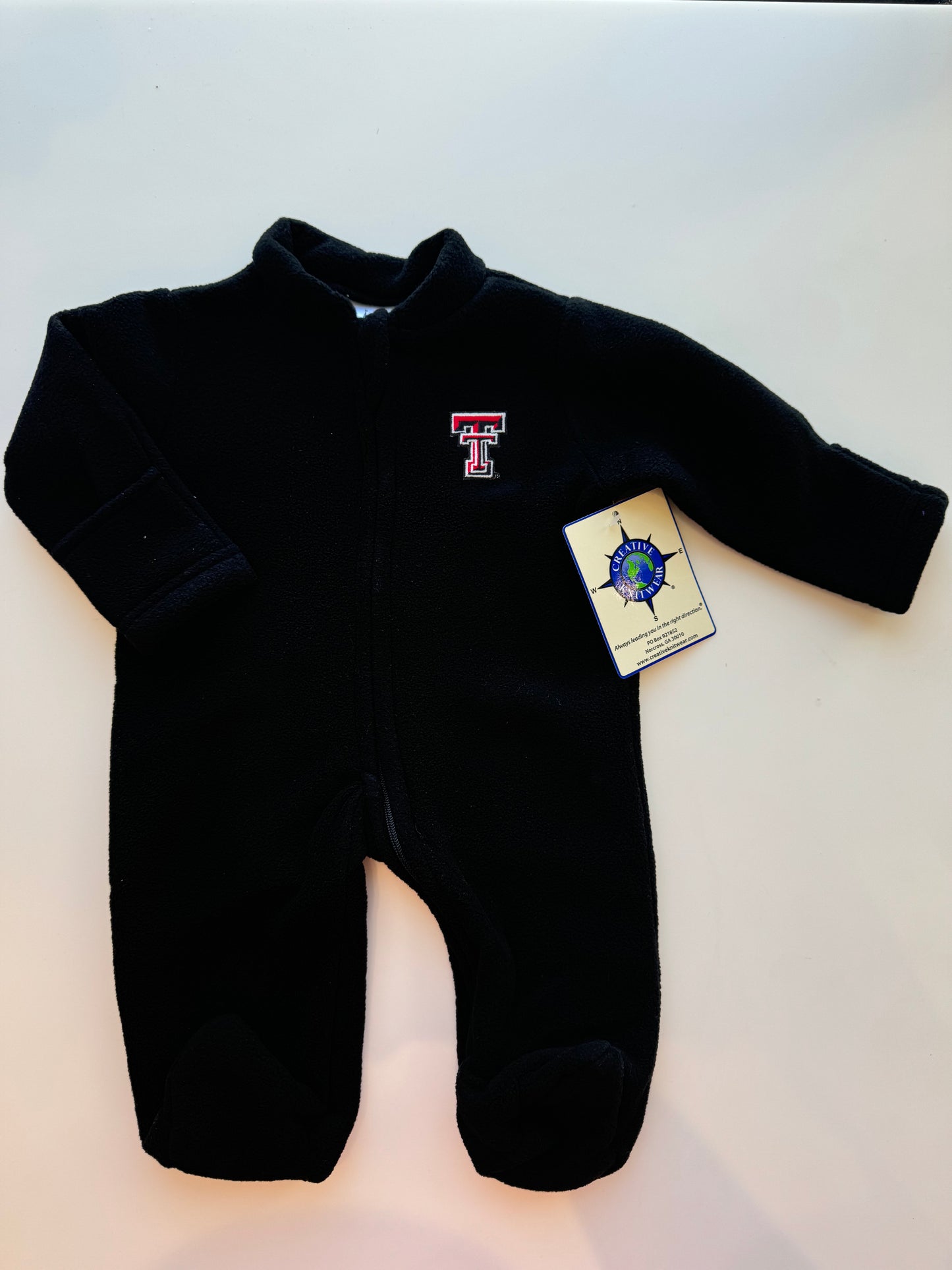 TT Fleece Footed Romper | Black