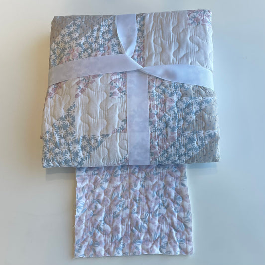 Quilted Baby Blanket | Adeline Patchwork | White