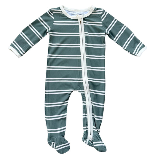 Footie Romper | Pine Stripe