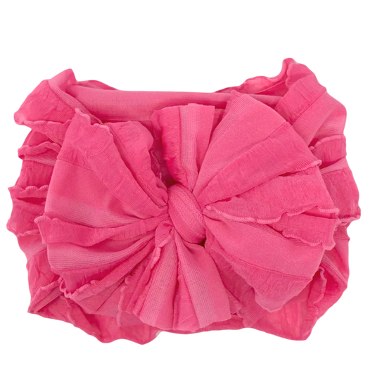 Ruffle Headwrap | Candy Pink