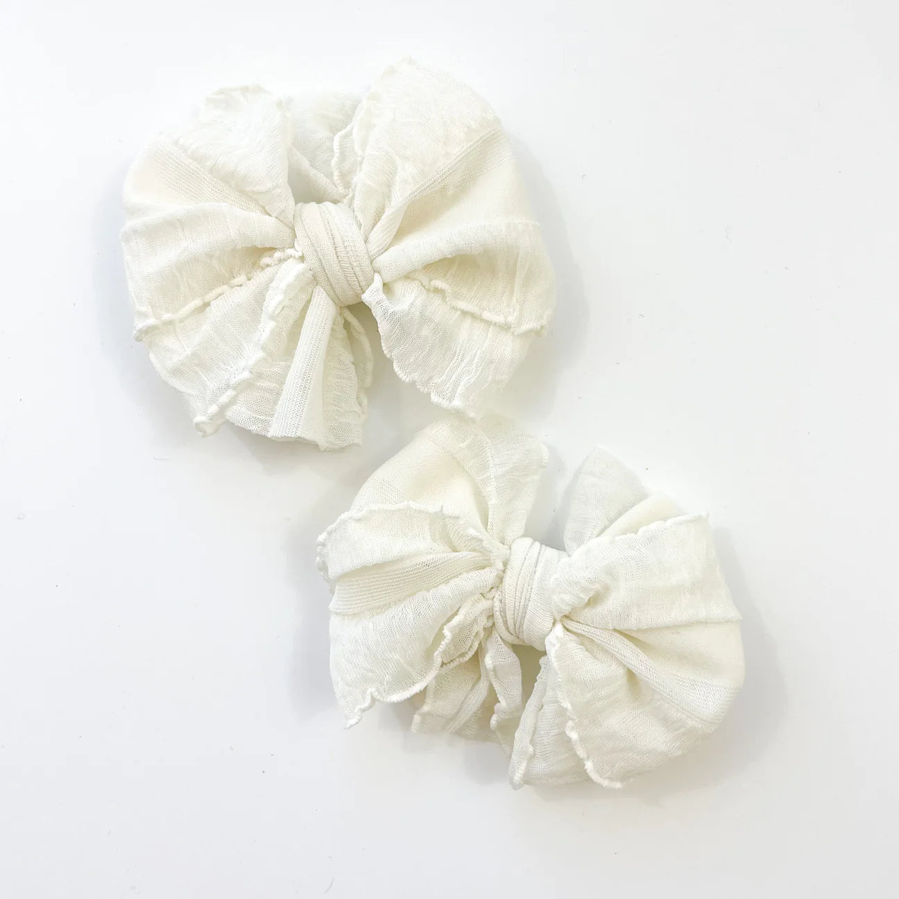 Ruffle Clip Set Ivory