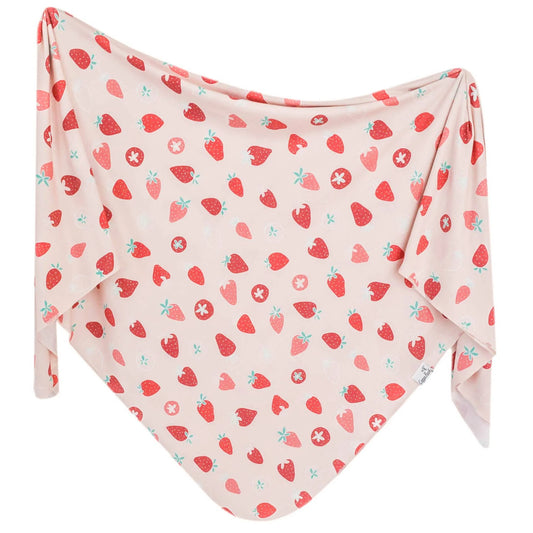 Strawberry Knit Blanket