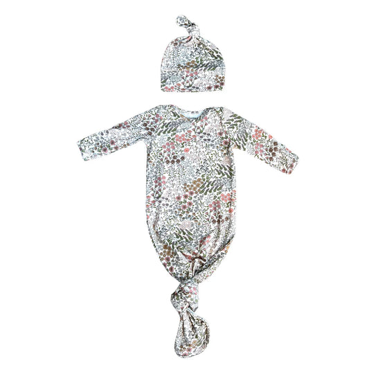 Knotted Sleeper Set | Winter Floral