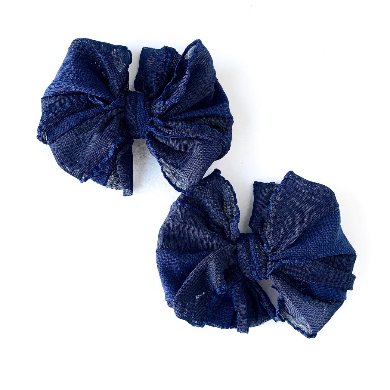 Ruffle Clip Set Navy