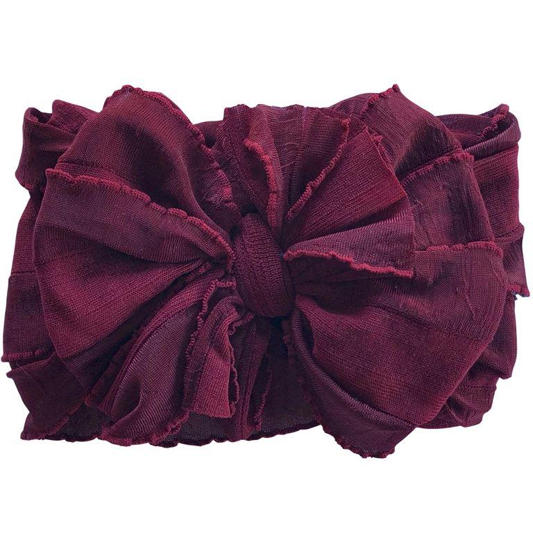 Ruffle Headwrap Maroon