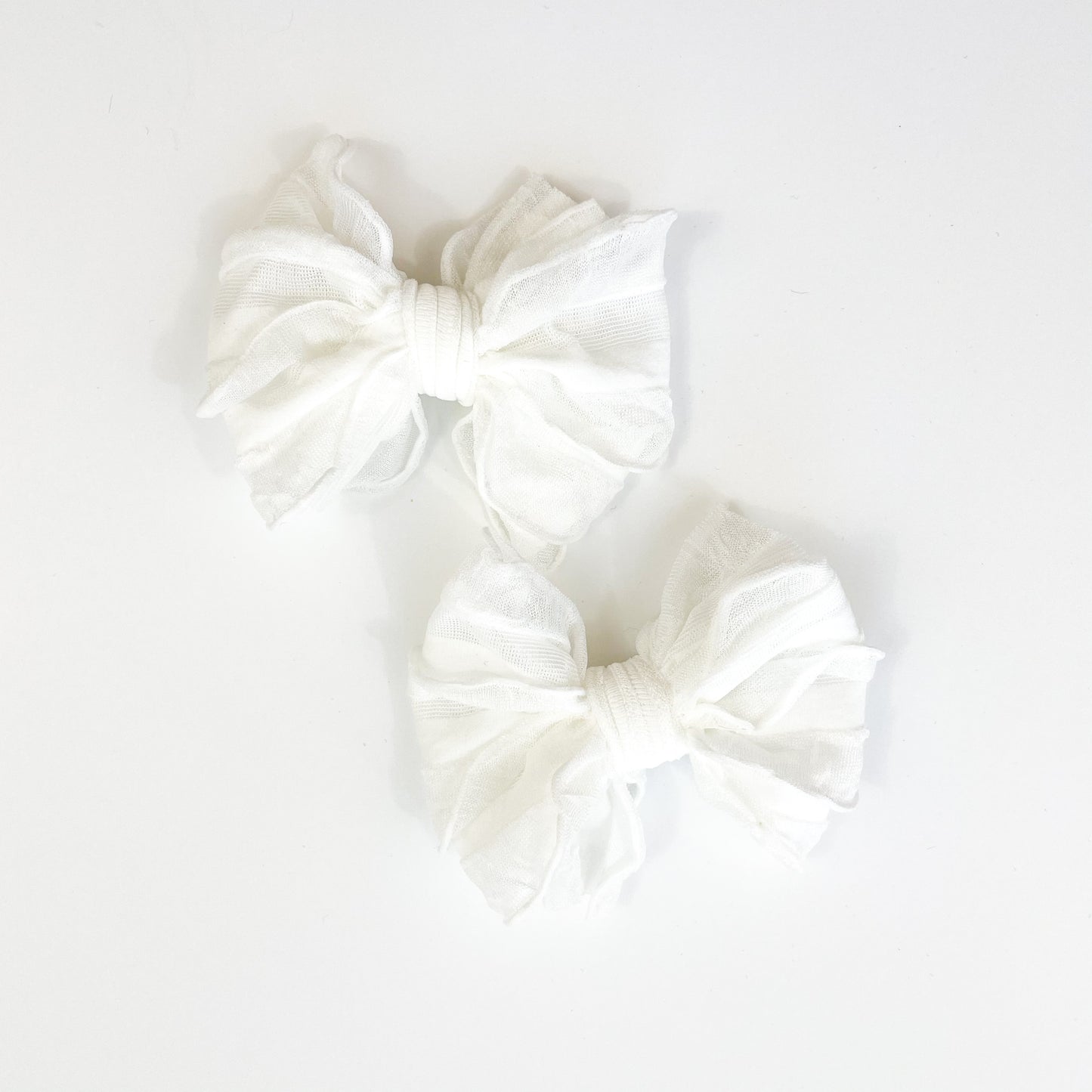 Ruffle Clip Set Off White