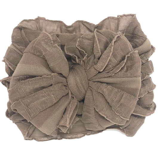 Ruffle Headwrap Mocha