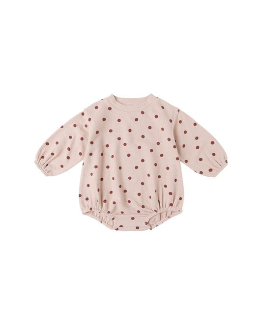 Spongey Knit Romper | Dots