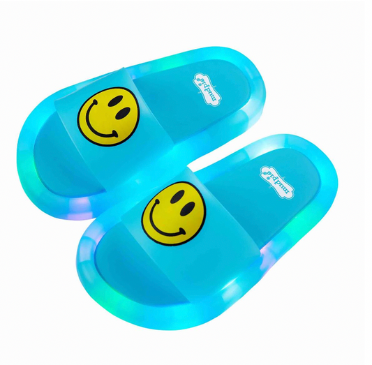 Light Up Smiley Sandals | Blue