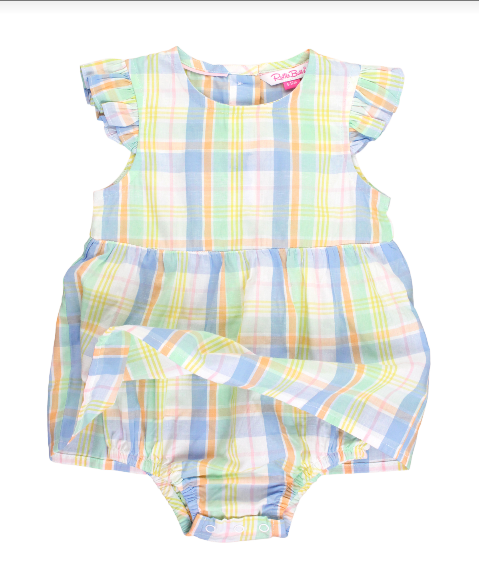 Flutter Skirted Romper | Clubhouse Plaid