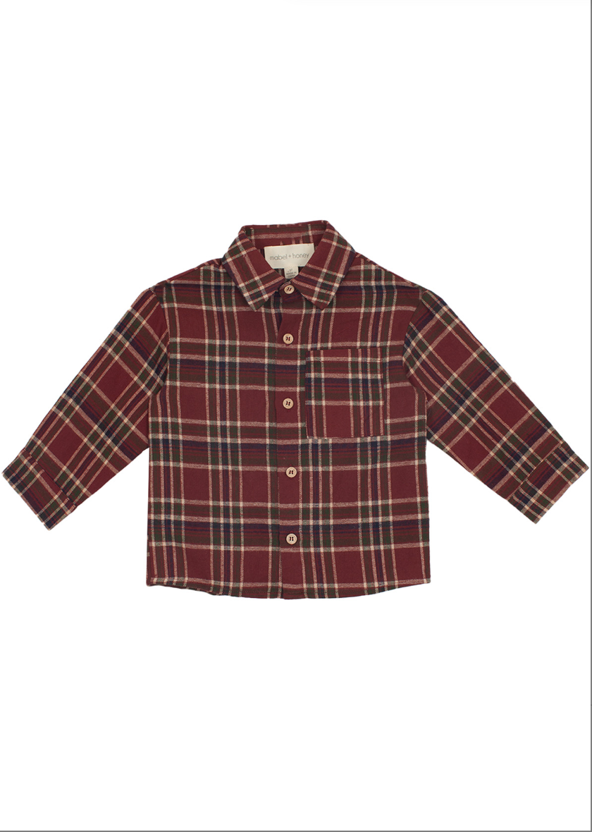 Grace Button Up | Red