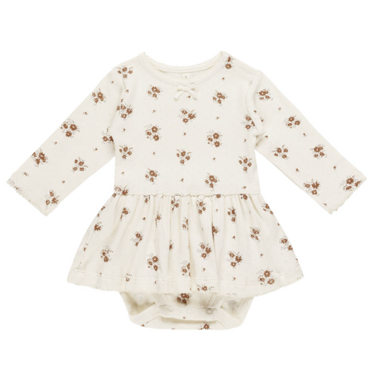 Pointelle Skirted Bodysuit | Autumn Flora