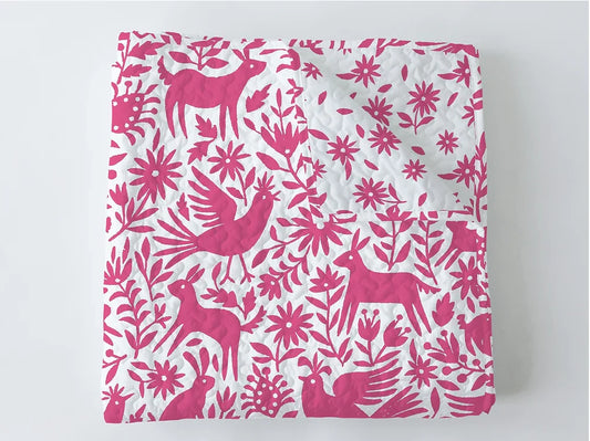 Quilted Baby Blanket | Piper Otomi | Pink