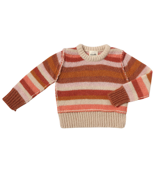 Doona Sweater | Coral Stripe