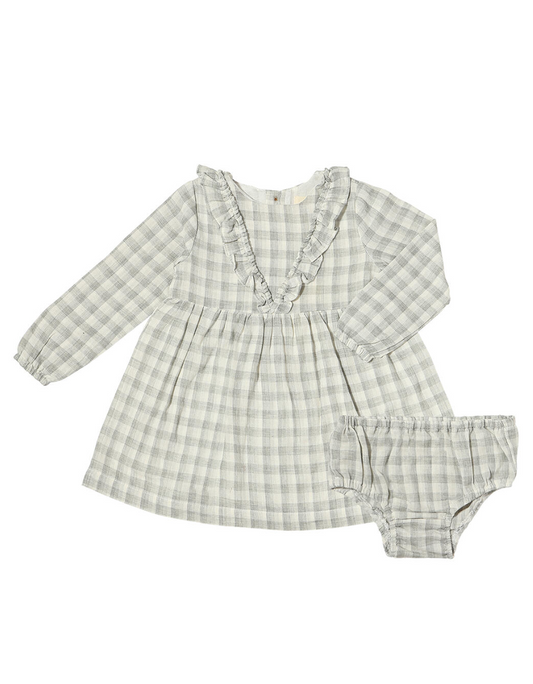 Rowan Dress | Gray Plaid