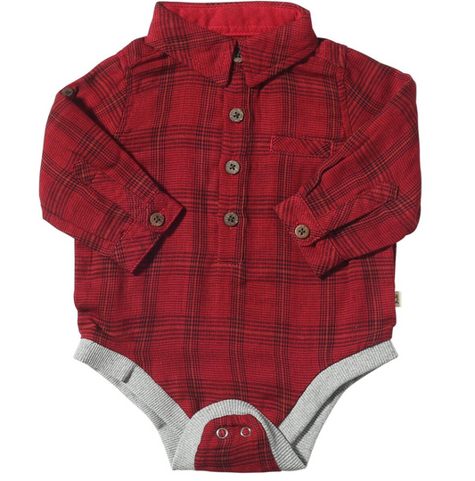 Jasper  Bodysuit | Red & Black Plaid