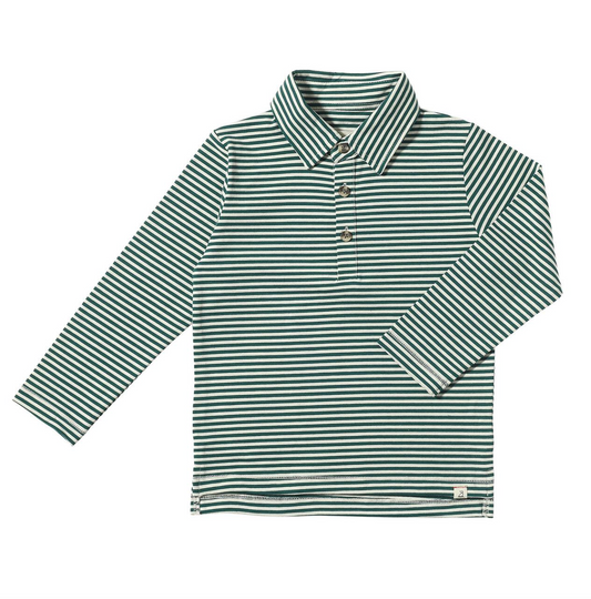 Midway Polo | Green Stripe