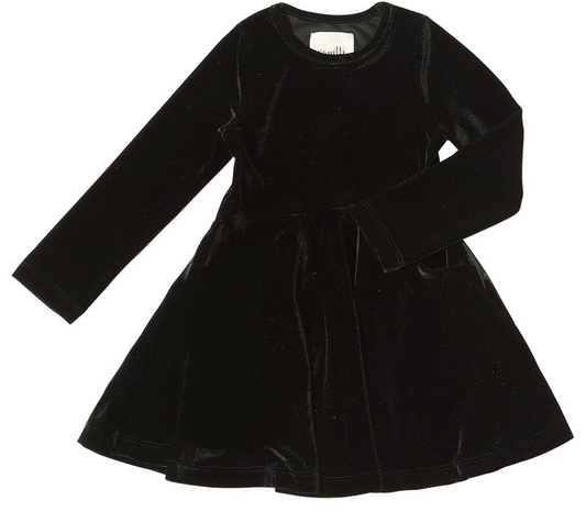 Merilee Dress | Black Velvet