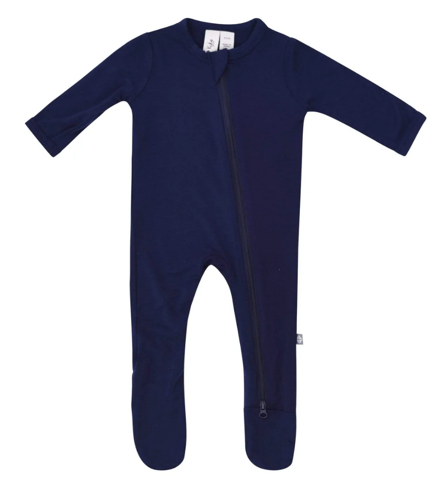 Footie w/zip - Navy