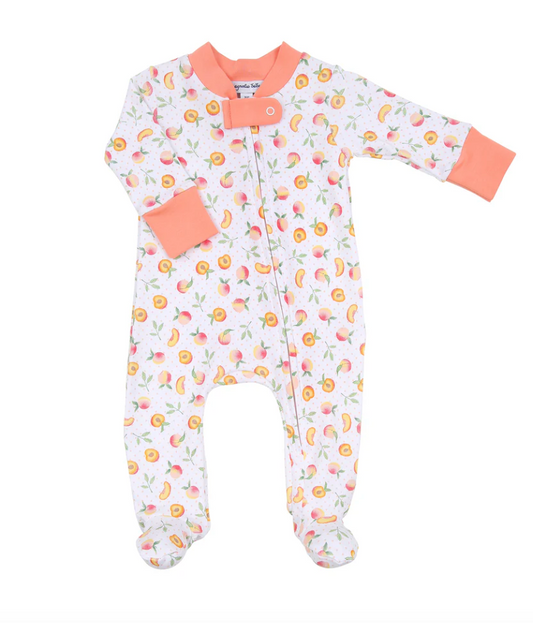 Zippered Footie | Summer Peaches