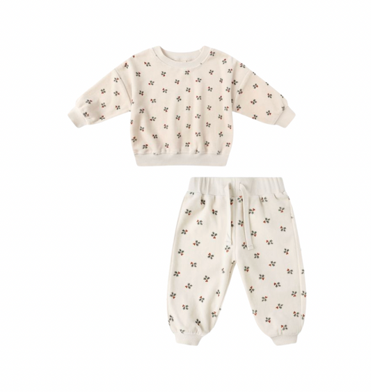 Velour Relaxed Sweat Set | Holly Berry