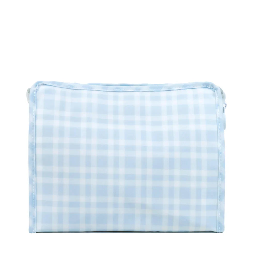 Roadie Large Zip Pouch | Pimlico Plaid Blue