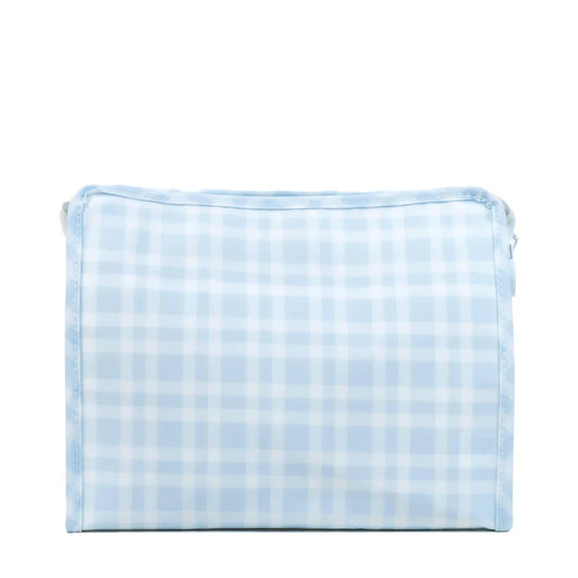 Roadie Large Zip Pouch | Pimlico Plaid Blue
