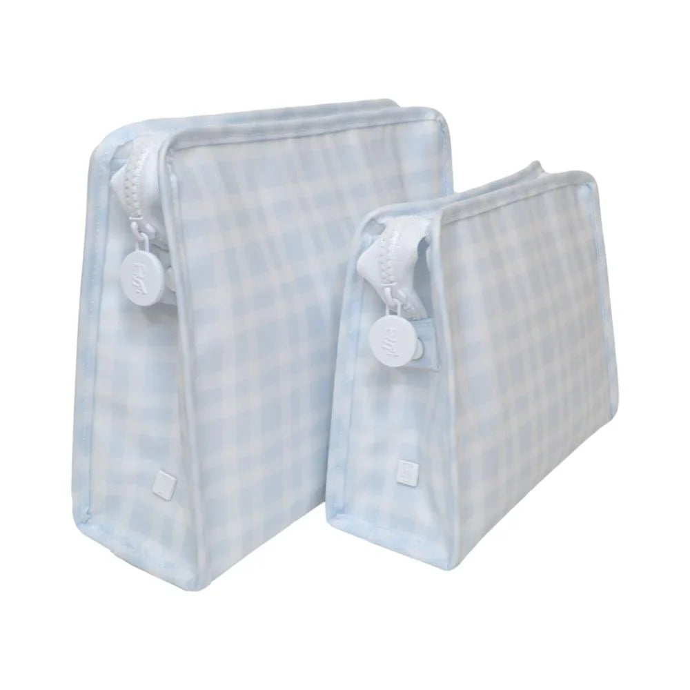 Roadie Large Zip Pouch | Pimlico Plaid Blue