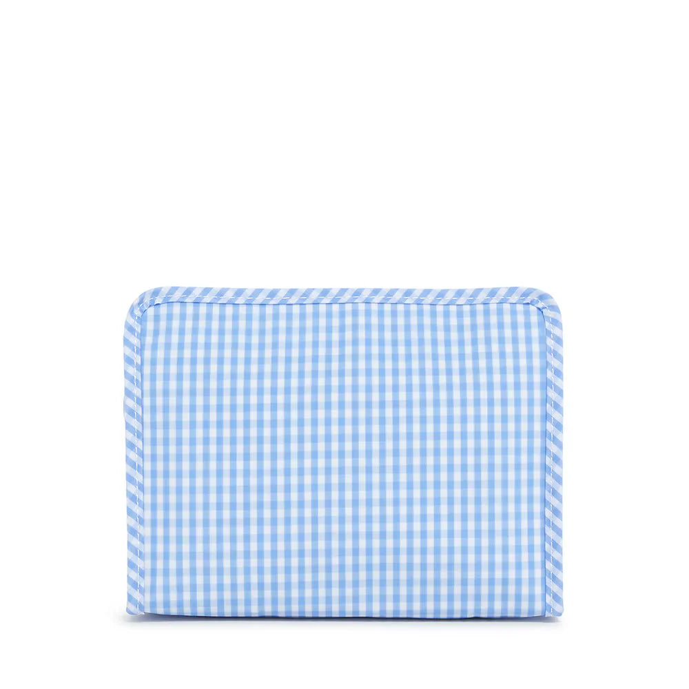 Roadie Medium Zip Pouch | Gingham Sky