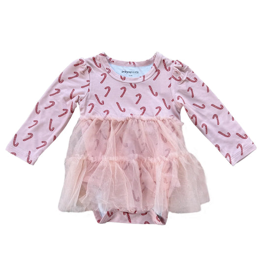 Tulle Bodysuit Dress | Candy Cane