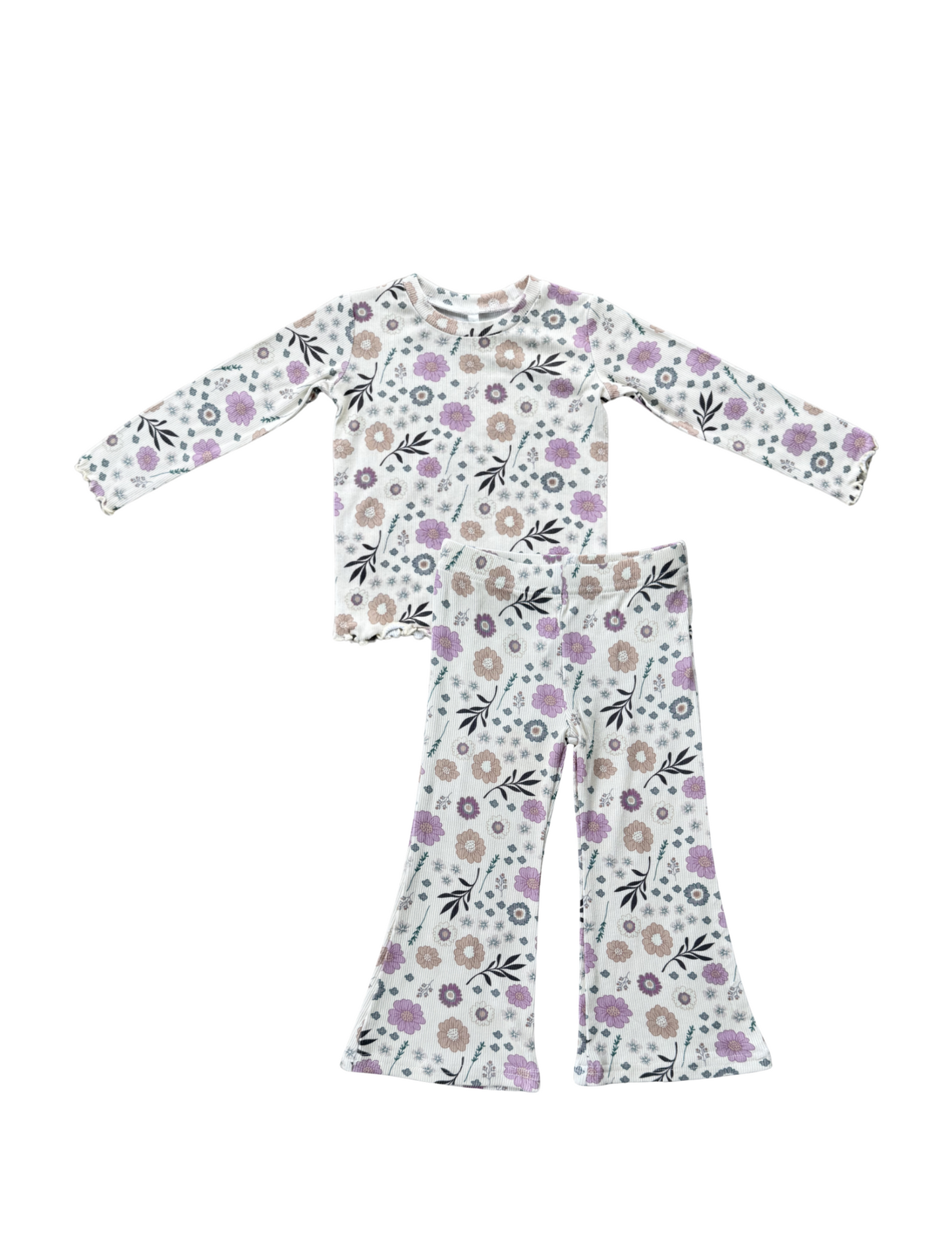 Lettuce Hem Set | Winter Floral
