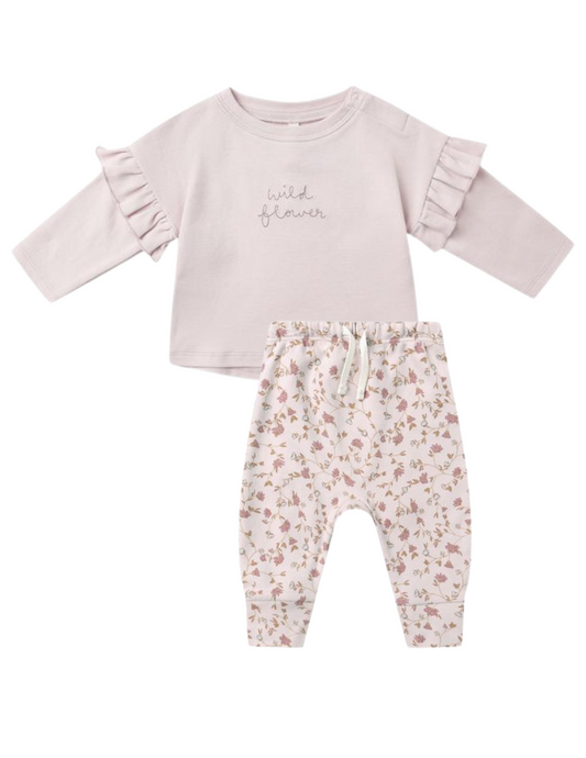 Ruffle Tee Set | Wild Flower